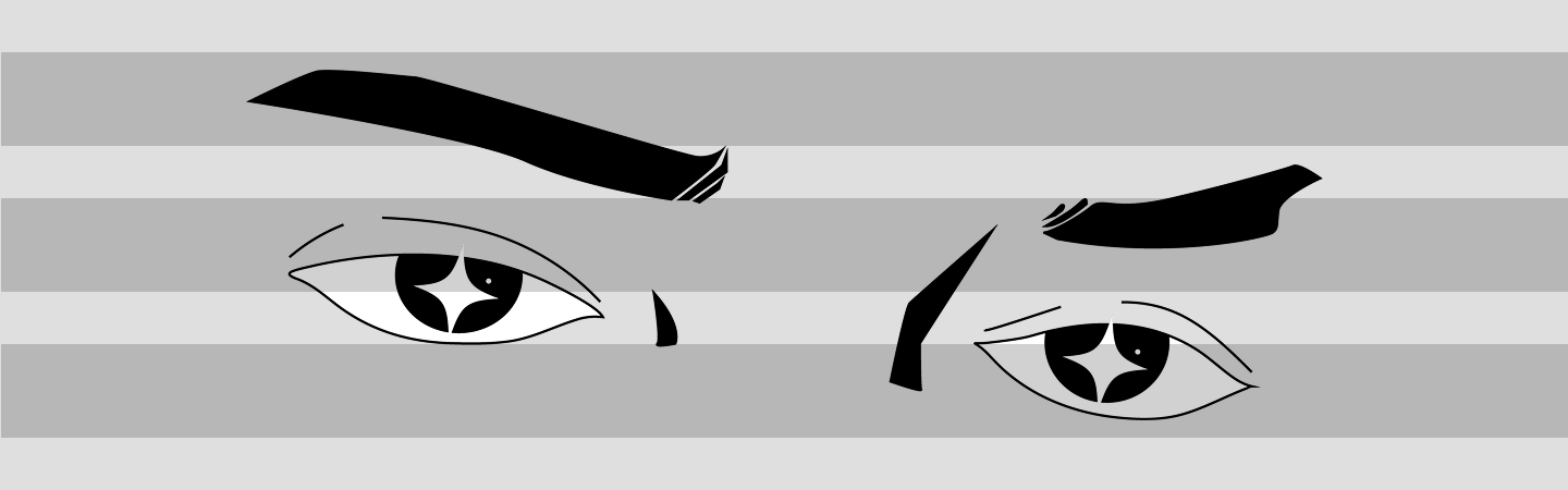 Stylized self-portrait of eyes